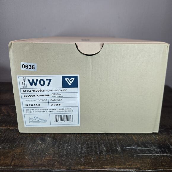 Vessi Courtside Classic Womens Size 7 Waterproof Shoes Off White Cream
